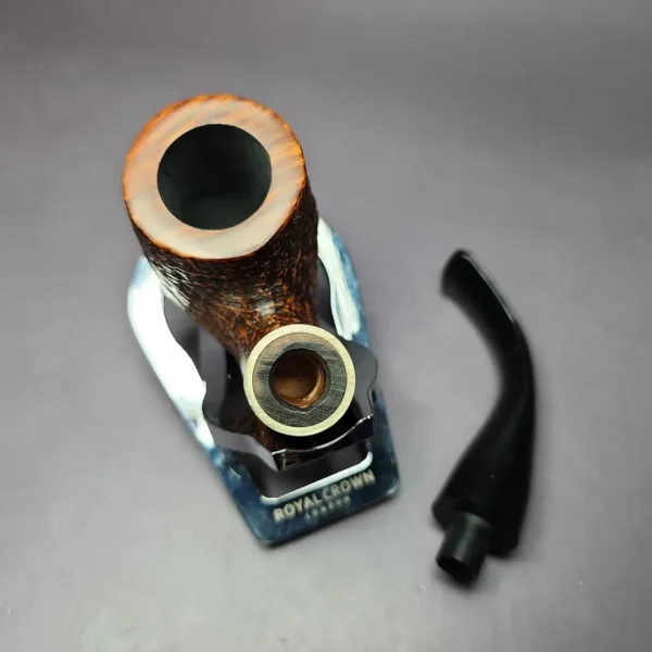 Merchant Service Sandblasted "Full Bent"  Bent Billiard Artisan Briar Pipe, New - Image 12