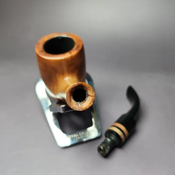 Vipirati 1 Clover Smooth Bent Billiard Estate Briar Pipe, Italian Estates - Image 11