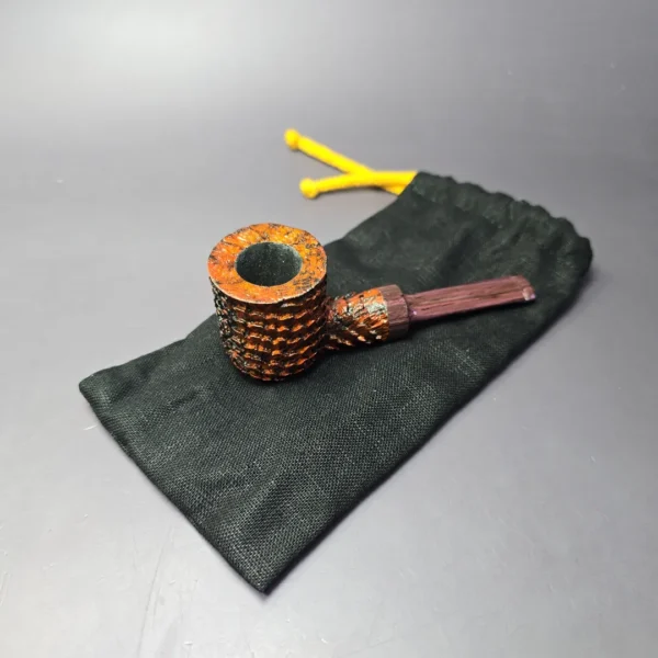 Eclesias Sandblasted Nosewarmer Pot Handmade Briar Pipe, New - Image 12