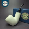 MBSD Meerschaum Silver Reverse Calabash Acorn Block Meerschaum Pipe, New