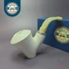 MBSD Meerschaum Silver Reverse Calabash Vase Sitter Block Meerschaum Pipe