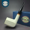 MBSD Meerschaum Deluxe Rustic Panel Block Meerschaum Pipe, Briar-Mortise
