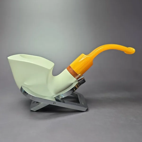 MBSD Meerschaum Deluxe Pickaxe Block Meerschaum Pipe, Briar-Mortise - Image 2