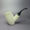 MBSD Meerschaum Silver Reverse Calabash Poker Block Meerschaum Pipe - Image 2