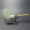 MBSD Meerschaum Silver Army Mount Billiard Block Meerschaum Pipe, New - Image 2