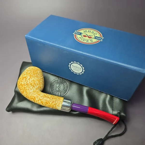MBSD Meerschaum Silver Cutty Block Meerschaum Pipe, New - Image 2
