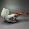 Lattice Block Meerschaum Estate Pipe, Unsmoked - Image 3