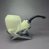 MBSD Meerschaum Silver Reverse Calabash Peewit Block Meerschaum Pipe - Image 2