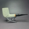 MBSD Meerschaum Deluxe Rustic Panel Block Meerschaum Pipe, Briar-Mortise - Image 2