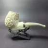 MBSD Meerschaum Silver Reverse Calabash Floral Brandy Block Meerschaum Pipe - Image 3