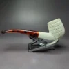 Lattice Block Meerschaum Estate Pipe, Unsmoked - Image 4