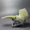MBSD Meerschaum Silver Reverse Calabash Floral Brandy Block Meerschaum Pipe - Image 4