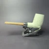 MBSD Meerschaum Silver Army Mount Billiard Block Meerschaum Pipe, New - Image 4