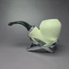 MBSD Meerschaum Silver Reverse Calabash Peewit Block Meerschaum Pipe - Image 4