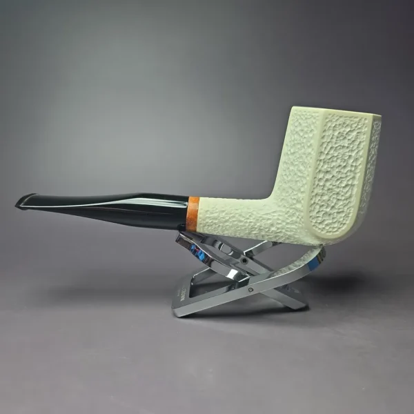 MBSD Meerschaum Deluxe Rustic Panel Block Meerschaum Pipe, Briar-Mortise - Image 4