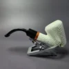 MBSD Meerschaum Deluxe Rusticated Ballerina Block Meerschaum Pipe, Briar-Mortise - Image 5