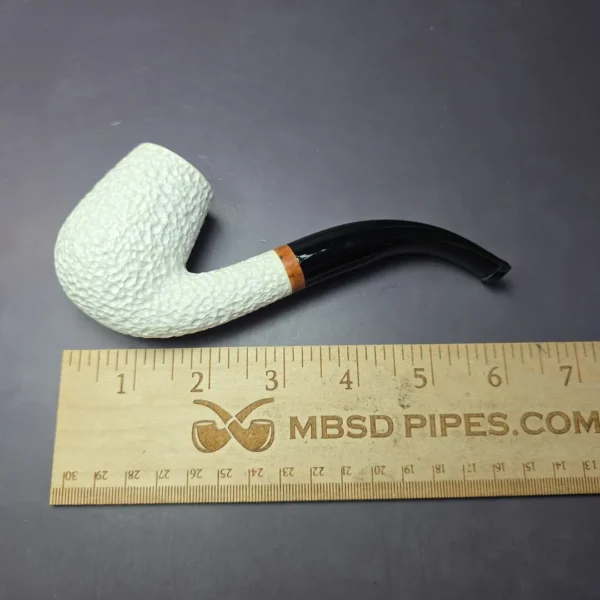 MBSD Meerschaum Deluxe "LC" Bent Billiard Block Meerschaum Pipe, Briar-Mortise - Image 6