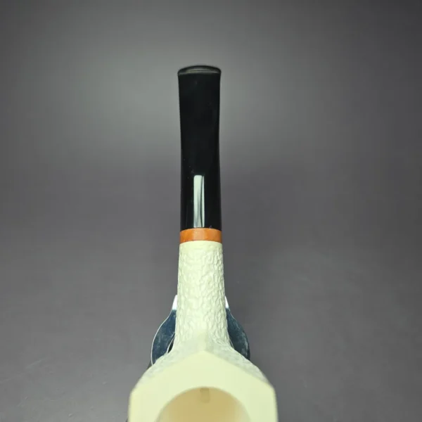 MBSD Meerschaum Deluxe Rustic Panel Block Meerschaum Pipe, Briar-Mortise - Image 6