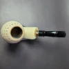 Lattice Danish-Style Egg w/ Silver Block Meerschaum Estate Pipe, Turkish Estates - Image 7