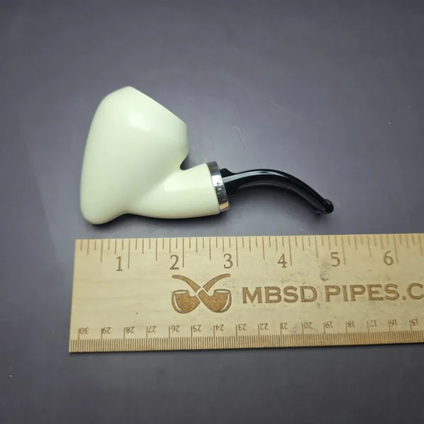 MBSD Meerschaum Silver Reverse Calabash Peewit Block Meerschaum Pipe - Image 7