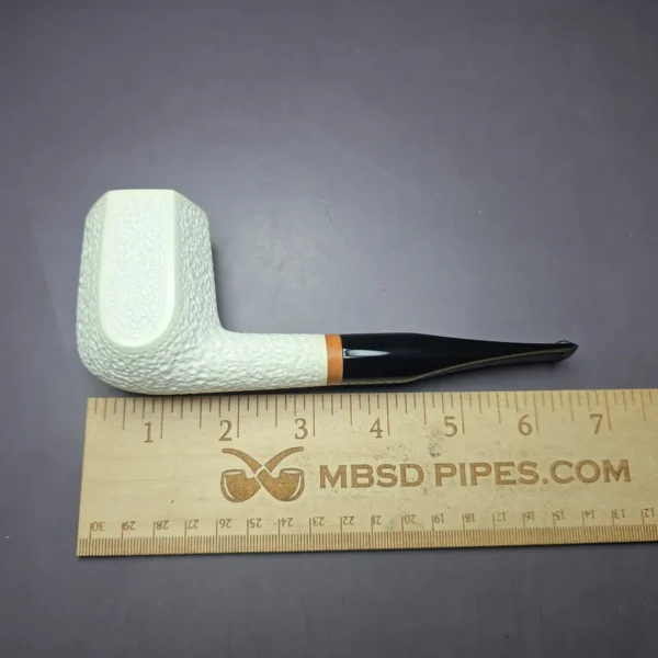 MBSD Meerschaum Deluxe Rustic Panel Block Meerschaum Pipe, Briar-Mortise - Image 7