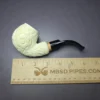 MBSD Meerschaum Deluxe Floral Egg Block Meerschaum Pipe, Briar-Mortise, 9mm - Image 8