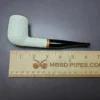 MBSD Meerschaum Deluxe Rusticated Billiard Block Meerschaum Pipe, Briar-Mortise - Image 9