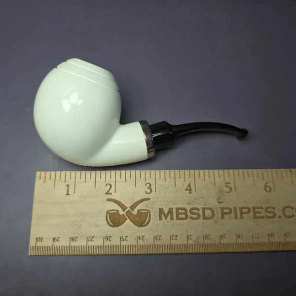 MBSD Meerschaum & J. Mouton "Premier Silver" (2/4) Block Meerschaum Pipe, New - Image 9