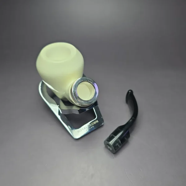 MBSD Meerschaum Silver Reverse Calabash Peewit Block Meerschaum Pipe - Image 9