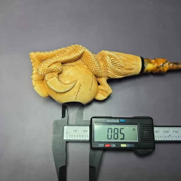 MBSD Meerschaum Masters by Kenan Dragon Claw Block Meerschaum Pipe, New - Image 10