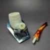Lattice Block Meerschaum Estate Pipe, Unsmoked - Image 11