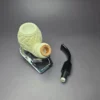MBSD Meerschaum Deluxe Floral Egg Block Meerschaum Pipe, Briar-Mortise, 9mm - Image 10