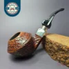 Ser Jacopo Senecta Maxima Sandblasted Bulldog Estate Briar Pipe, Italian Estates, 9mm