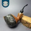 Bari Wiking XL Partially Sandblasted Freehand Estate Briar Pipe, Danish Estates