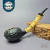 J Mouton Sandblasted Tomato w/ Bamboo Handmade Briar Pipe, New