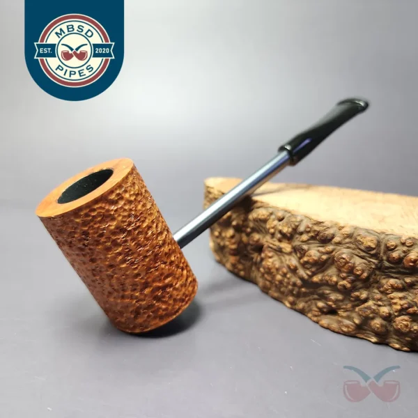 Nording Compass Rusticated Poker Estate Briar Pipe, Unsmoked