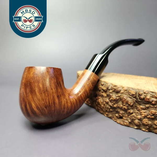 Gigi Millennium Smooth Bent Billiard Estate Briar Pipe, Unsmoked, 9mm