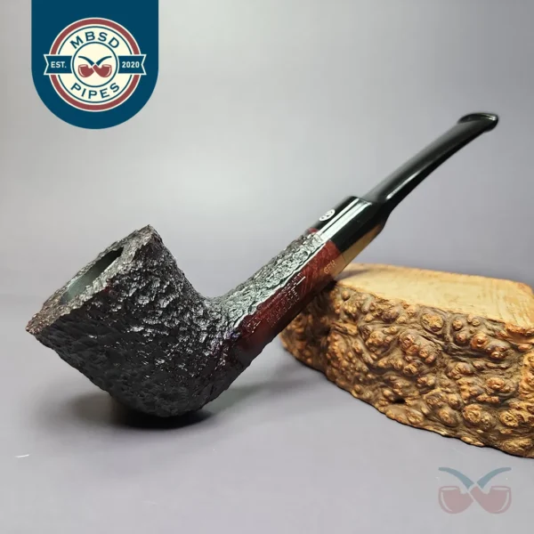 James Upshall Bark Group 6 Rusticated Dublin Estate Briar Pipe, Unsmoked