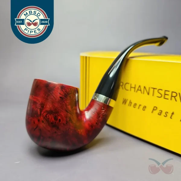 Merchant Service Smooth “Full Bent” Bent Billiard Artisan Briar Pipe, New