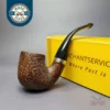 Merchant Service Sandblasted “Full Bent” Bent Billiard Artisan Briar Pipe, New
