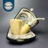MBSD Meerschaum Silver Bent Panel Dublin Block Meerschaum Pipe, New