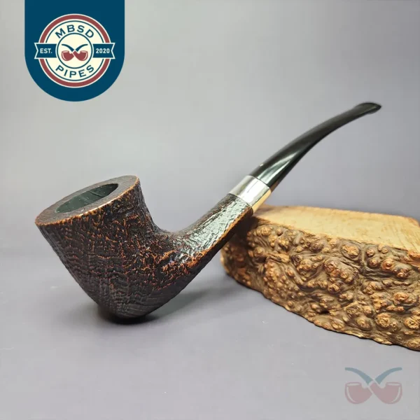 Savinelli Punto Oro Sandblasted Dublin Estate Briar Pipe, Italian Estates