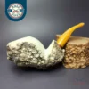 MBSD Meerschaum Deluxe Natural XL Freehand Block Meerschaum Pipe, Briar-Mortise