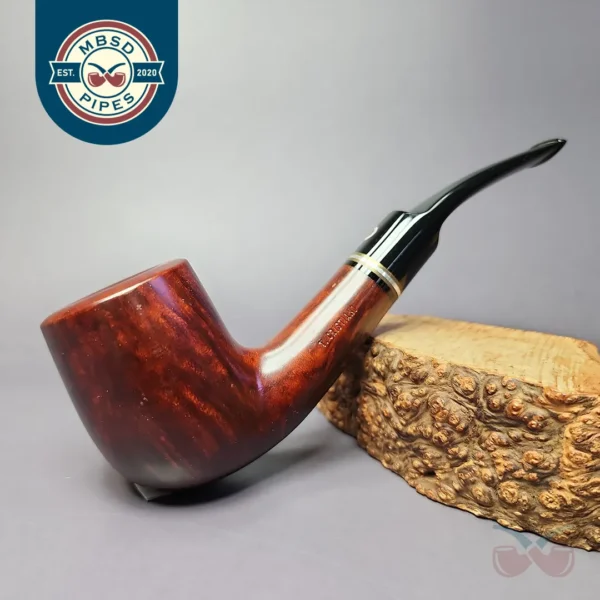 Thomas Cristiano Smooth Bent Billiard Estate Briar Pipe, Unsmoked