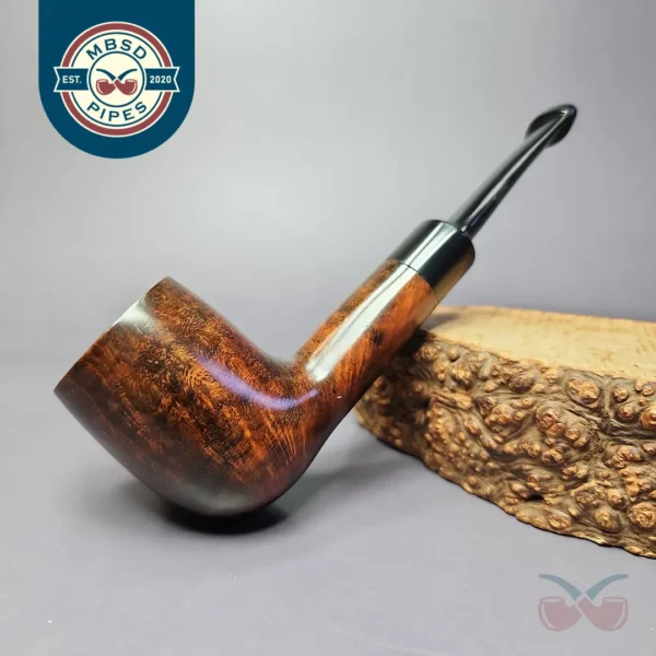 Roma Smooth Saddle Billiard Estate Briar Pipe, Unsmoked