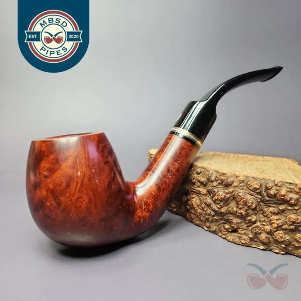 Thomas Cristiano Smooth Bent Brandy Estate Briar Pipe, Unsmoked