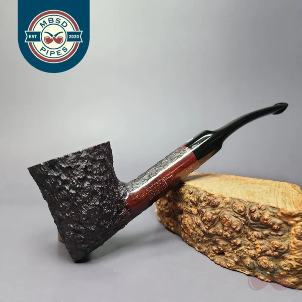 James Upshall Bark Group 6 Rusticated Skater Estate Briar Pipe, Unsmoked