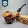 Nording Spruce Partially Rusticated Freehand Estate Briar Pipe, Unsmoked