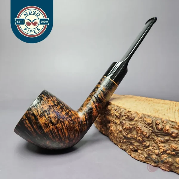 Sean Reum Glacier "Eggshell" Sandblast Dublin Handmade Briar Pipe, New