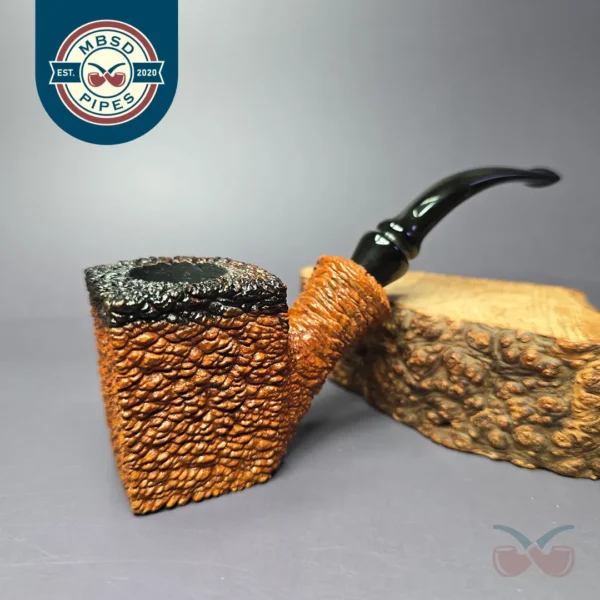Brebbia Linea Varese Patent 402 Panel Sitter Estate Briar Pipe, Unsmoked